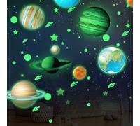 LANAFAY Luminoso Pegatinas 9 Planetas + 435 Estrellas Puntos, Estrellas Fluorescentes para Techo Pegatinas, Pegatinas Infantiles Pared, Pegatinas Para la Decoración del Techo