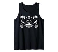 Lanai Hawái Isla Palmeras Tortuga Marina Recuerdo Camiseta sin Mangas
