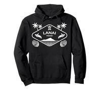 Lanai Hawái Isla Palmeras Tortuga Marina Recuerdo Sudadera con Capucha