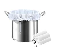 LANANUVO 4 Pieza Filtro Cerveza Poliéster Bolsas de Filtro de Cerveza, Bolsa Colador de Malla Fina con Cordón Reutilizables Bolsa de Gasa Filtrantes para Mermelada Vino Frutas, Manzana, Yogurt