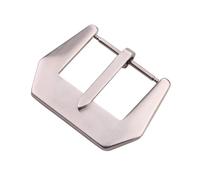 LANAPPTLTG 10 unids/set de hebilla de reloj de acero inoxidable sólido for hombre, 20, 22 y 24mm, correas de reloj de plata negra cepillada, cierre de correa(Silver,24mm)