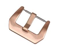 LANAPPTLTG 16 18 20 22 24 26 mm 304L hebilla de acero inoxidable cinturón correa de reloj de silicona hebilla esmerilado trefilado accesorios de cierre de reloj(Rose Gold,18mm)