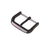 LANAPPTLTG 8 10 12 14 16 18 20 22 24 mm 316L Reloj de acero inoxidable Cierre de hebilla Ajuste for correa de reloj de cuero Accesorios de cierre de reloj(Black-22mm)