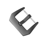LANAPPTLTG Acero inoxidable 304L pulido Frosty 16mm18mm 20 mm 22 mm 24mm 26mm hebilla de reloj accesorios de cierre de reloj T06(Polished-Black,24mm)