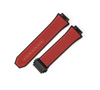 LANAPPTLTG Ajuste for Classic Fusion Big Bang apto for reloj Yubo caucho de silicona 27x17mm correa de reloj deportiva for hombres(Red-Black-Z2)