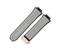 LANAPPTLTG Ajuste for Classic Fusion Big Bang apto for reloj Yubo caucho de silicona 27x17mm correa de reloj deportiva for hombres(Gray-Rose-Z2)