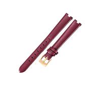LANAPPTLTG Ajuste for GC Ajuste for Gucci YA14140 YA141501 Series Exquisitas correas de reloj transpirables for mujer con interfaz cóncava 12x4 14x4 mm(Red-GD-K12,14X4mm)