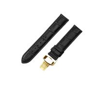 LANAPPTLTG Ajuste for Tissot reemplazar 1853 Le Locle T41 correa de reloj T00407b apto for Starfish Junya T461 accesorios hombres mujeres(Black-Golden-B1,18mm)