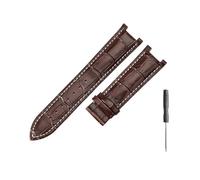LANAPPTLTG Apto for correa de reloj GC apta for Gucci Guess Gays Notch correa de reloj 20 * 11mm 22 * 13mm hombres mujeres(Brownwhite-No buckle,22x13mm)