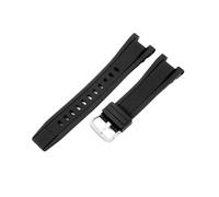 LANAPPTLTG Correa de reloj con interfaz cóncava de silicona for Casio Gst100, GST-W300, 400g, S120, B100, accesorios de hebilla de acero inoxidable for hombre(Black-Steel-K5)