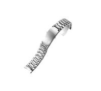 LANAPPTLTG Correa de reloj integrada for hombre, hebilla plegable de 20 y 22mm, compatible con Omega Arc Interface 9, 5, 3 cuentas, caballito de mar 300, accesorios(Steel-3Beads-No Log,22mm)