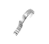 LANAPPTLTG Correa de reloj integrada for hombre, hebilla plegable de 20 y 22mm, compatible con Omega Arc Interface 9, 5, 3 cuentas, caballito de mar 300, accesorios(Steel-9Beads-No Log,20mm)