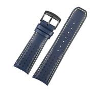 LANAPPTLTG Correa de reloj transpirable for Citizen Blue Angel At8020 Air Eagle Jy8078 22 23 Arc, reemplazo de accesorios de Línea Azul Amarilla(Blue yellow-Black-K9,23mm)
