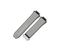LANAPPTLTG Correa de silicona for reloj Hublot Yuki Big Bang 441, pulsera con interfaz convexa de boca elevada, correa de reloj de goma masculina de 27x17mm(Gray-Steel-Z2)