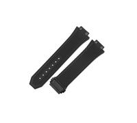 LANAPPTLTG Correa de silicona for reloj Hublot Yuki Big Bang 441, pulsera con interfaz convexa de boca elevada, correa de reloj de goma masculina de 27x17mm(Black-Black-Z2)