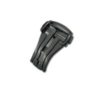 LANAPPTLTG Hebilla de reloj, cierre plegable, 16mm, 18mm, 20mm, apto for correa de cuero Omega, banda de goma, acero 316L, accesorios negros y plateados(Black style 1,18mm)