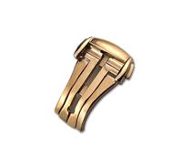 LANAPPTLTG Hebilla de reloj, cierre plegable, 16mm, 18mm, 20mm, apto for correa de cuero Omega, banda de goma, acero 316L, accesorios negros y plateados(Rose style 1,18mm)