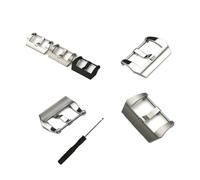 LANAPPTLTG Hebilla de reloj de acero inoxidable 316L, 18mm, 20mm, 22mm, 24mm, 26mm, compatible con pulsera Panerai PAM 441, cierre de tornillo de Metal, hebilla mate/polaca(MatteSilver NO logo,20mm)