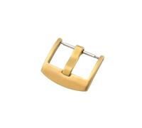 LANAPPTLTG Hebilla de reloj de acero inoxidable cepillado de 16, 18, 20mm, 22mm y 24mm, repuesto apto for correa de reloj de cuero Universal, accesorios de cierre(Gold-18mm)