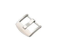 LANAPPTLTG Hebilla de reloj de acero inoxidable cepillado de 16, 18, 20mm, 22mm y 24mm, repuesto apto for correa de reloj de cuero Universal, accesorios de cierre(Silver-20mm)