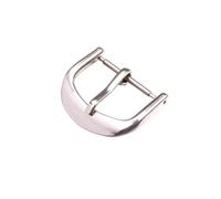LANAPPTLTG Hebilla de reloj de acero inoxidable sólido, plata y oro, 12, 1618, 20, 22mm, correas de reloj de cuero pulido de Metal, cierre de correa, accesorios for relojes(Silver,20mm)