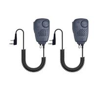 LANAPPTLTG Micrófono for walkie-Talkie SMC-34, Altavoz, Tipo K, PTT, Control de Volumen Ajustable, Compatible for Baofeng, Kenwood, WOUXUN, TYT, QYT(2PCS)