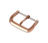 LANAPPTLTG Reemplazar el cierre de la correa del reloj 8 10 12 14 16 18 20mm 22mm 24mm correa de reloj de acero inoxidable pulido hebilla accesorios de correa de cuero(Rose Gold,10mm)