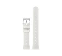 LANAPPTLTG Watchdives apto for correa de reloj Waffle 20mm 22mm reemplazo agradable for la piel correa de reloj de goma suave Premium(WD.F2-White,22mm)