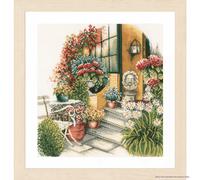 Lanarte Juego de punto de cruz "Terraza en flor de otoño", patrón de conteo