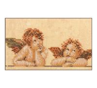 LANARTE Kits De Punto De Cruz Contado Completo Arte De Pared DIY 2 Personajes Raphael Set Manualidades Adultos Set Decoracion Salon Creativo Regalo ca. 15 x 10 cm Cross Stitch