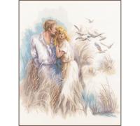 LANARTE Kits De Punto De Cruz Contado Completo Arte De Pared DIY AROMONÍA CERCANA Set Manualidades Adultos Set Decoracion Salon Creativo Regalo ca. 38 x 44 cm Cross Stitch Embroidery