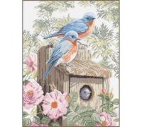 LANARTE Kits De Punto De Cruz Contado Completo Arte De Pared DIY Azulejos Set Manualidades Adultos Set Decoracion Salon Creativo Regalo ca. 29 x 39 cm Cross Stitch Embroidery