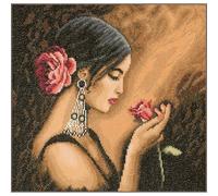 LANARTE Kits De Punto De Cruz Contado Completo Arte De Pared DIY Belleza ESPAÑOLA Set Manualidades Adultos Set Decoracion Salon Creativo Regalo ca. 30 x 30 cm Cross Stitch Embroidery