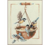 LANARTE Kits De Punto De Cruz Contado Completo Arte De Pared DIY COMEDERO Manualidades Adultos Set Decoracion Salon Creativo Regalo ca. 12,5 x 15,5 cm Cross Stitch Embroidery Kit, Cotton, Multicolor