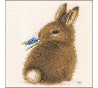 Lanarte Kits De Punto De Cruz Contado Completo Arte De Pared DIY CONEJO Set Manualidades Adultos Set Decoracion Salon Creativo Regalo ca. 16 x 21 cm Cross Stitch Embroidery