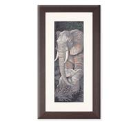 Lanarte Kits De Punto De Cruz Contado Completo Arte De Pared DIY ELEFANTE CON BEBÉ Set Manualidades Adultos Set Decoracion Salon Creativo Regalo ca. 17 x 50 cm Cross Stitch Embroidery