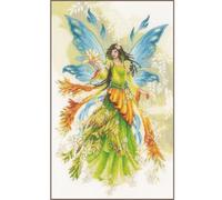 Lanarte Kits De Punto De Cruz Contado Completo Arte De Pared DIY ELFO DE VERANO Set Manualidades Adultos Set Decoracion Salon Creativo Regalo ca. 33 x 52 cm Cross Stitch Embroidery