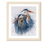 Lanarte Kits De Punto De Cruz Contado Completo Arte De Pared DIY GRANDES GARZAS AZULES Set Manualidades Adultos Set Decoracion Salon Creativo Regalo ca. 36 x 43 cm Cross Stitch Embroidery