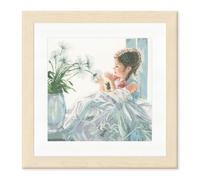 LANARTE Kits De Punto De Cruz Contado Completo Arte De Pared DIY LECTURA DE LA SUERTE Set Manualidades Adultos Set Decoracion Salon Creativo Regalo ca. 30 x 30 cm Cross Stitch