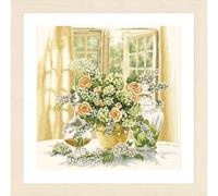 LANARTE Zählmusterpackung Sonniger Morgen Kit de Punto de Cruz, Cotton, Colores Variados, ca. 40 x 40 cm / 16" x 16"