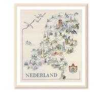 LANARTE Kits De Punto De Cruz Contado Completo Arte De Pared DIY Mapa DE LOS PAÍSES Bajos Manualidades Adultos Set Decoracion Salon Creativo Regalo ca. 66 x 69 cm Cross Stitch Kit, Cotton, Multicolor