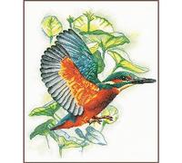 LANARTE Kits De Punto De Cruz Contado Completo Arte De Pared DIY MARTÍN PESCADOR Set Manualidades Adultos Set Decoracion Salon Creativo Regalo ca. 33 x 41 cm Cross Stitch Embroidery