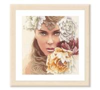 Lanarte Kits De Punto De Cruz Contado Completo Arte De Pared DIY MIRADA INTRIGANTE Set Manualidades Adultos Set Decoracion Salon Creativo Regalo ca. 32 x 34 cm Cross Stitch Embroidery