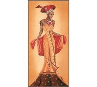 LANARTE Kits De Punto De Cruz Contado Completo Arte De Pared DIY Moda Africana I Set Manualidades Adultos Set Decoracion Salon Creativo Regalo ca. 20 x 40 cm Cross Stitch Embroidery