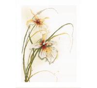 LANARTE Kits De Punto De Cruz Contado Completo Arte De Pared DIY ORQUÍDEA Set Manualidades Adultos Set Decoracion Salon Creativo Regalo ca. 50 x 60 cm Cross Stitch Embroidery