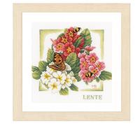 Lanarte Kits De Punto De Cruz Contado Completo Arte De Pared DIY PRIMAVERA Set Manualidades Adultos Set Decoracion Salon Creativo Regalo ca. 25 x 25 cm Cross Stitch Embroidery