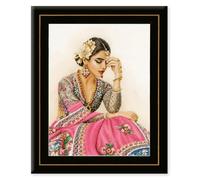 LANARTE Kits De Punto De Cruz Contado Completo Arte De Pared DIY RECUERDO TRADICIONAL Set Manualidades Adultos Set Decoracion Salon Creativo Regalo ca. 35 x 45 cm Cross Stitch Embroidery