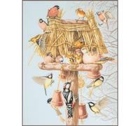LANARTE Kits De Punto De Cruz Contado Completo Arte De Pared DIY REUNIÓN DE VECINDARIO Set Manualidades Adultos Set Decoracion Salon Creativo Regalo ca. 49 x 66 cm Cross Stitch Embroidery