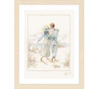 LANARTE Kits De Punto De Cruz Contado Completo Arte De Pared DIY Romance Set Manualidades Adultos Set Decoracion Salon Creativo Regalo ca. 29 x 39 cm Cross Stitch Embroidery