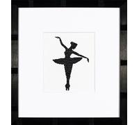 LANARTE Kits De Punto De Cruz Contado Completo Arte De Pared DIY Silueta DE Ballet I Set Manualidades Adultos Set Decoracion Salon Creativo Regalo ca. 11,5 x 14,5 cm Cross Stitch